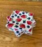 Strawberry And Blueberry Print Reusable Makeup Remover Wipes