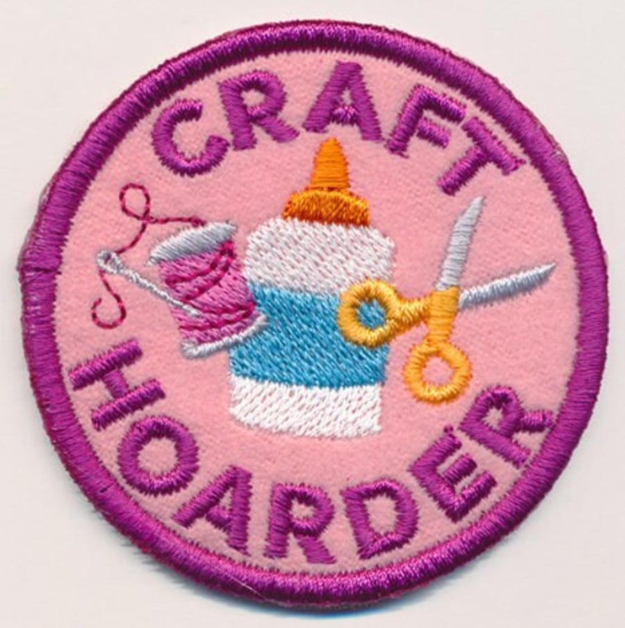 Craft Hoarder Embroidered Patch for jackets, sweatshirts, denim, bags and jeans