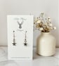 Charm Earrings - 3D Silver Star - Image 1