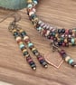 Boho beaded wrap bracelet and earrings set - Image 4