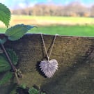 Silver Nettle Leaf Pendant (Option 2)