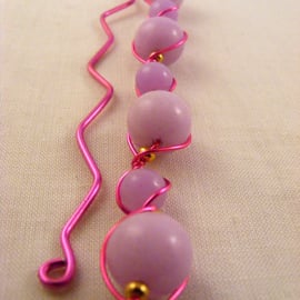 Fuchsia and Lilac Quartzite Bookmark