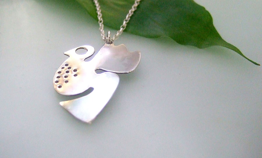 Sterling silver Pigeon pendant