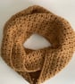 INFINITY SCARF , cowl 'Stroll' .Alpaca blend. Super-soft . Mustard,ochre. - Image 2
