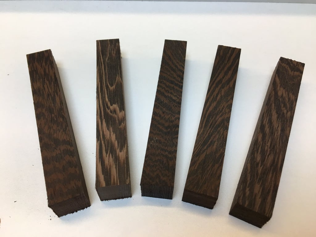 Wood Pen Blanks - Oak, Ash, Walnut, Wenge, Redwood - Pack of 5