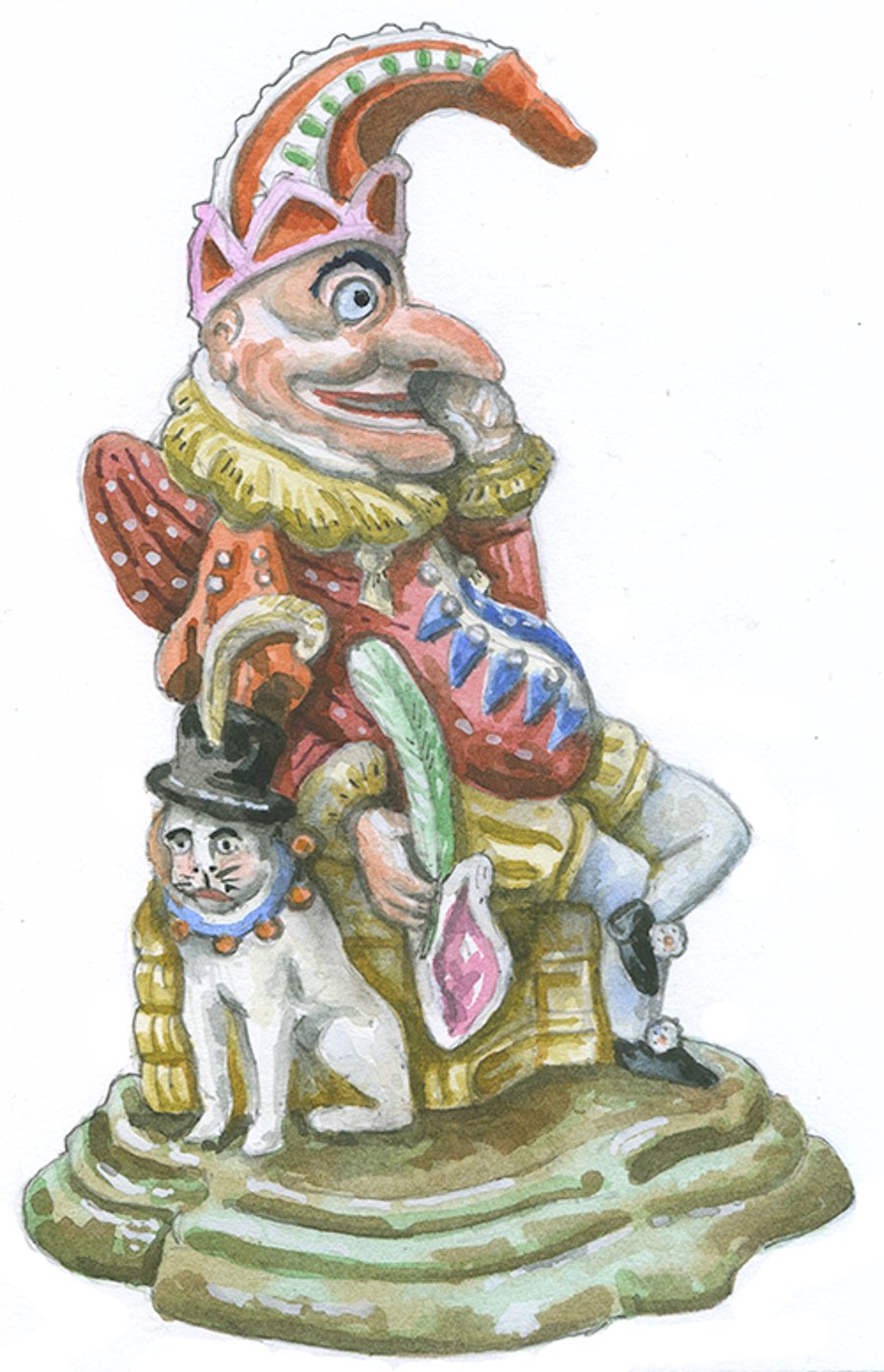 Staffordshire Figure - Mr Punch & Toby