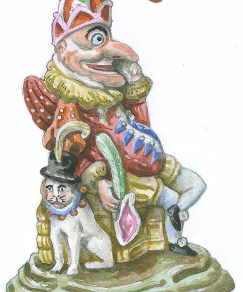 Staffordshire Figure - Mr Punch & Toby