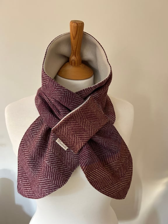 Tweed Neck Warmer Scarf