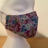 Lovely lilac floral Cotton Face mask, Reusable face mask, face covering.