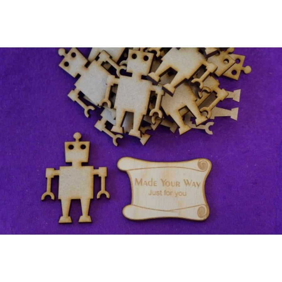 MDF Robot 5cm- 15 x Laser cut wooden shape