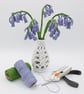 forever flowers, macrame Bluebells in a vase - Image 1