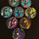 Set of 8 Diamond Art Coasters-Silhouettes