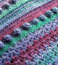 Handmade Crochet Ombre Shawl, Wool Blend - Image 3