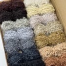 Small Neutrals Mohair Boucle Loop Wool Yarn Selection Pack for Wet Felting