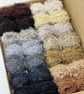 Small Neutrals Mohair Boucle Loop Wool Yarn Selection Pack for Wet Felting