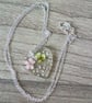 Unique necklace handmade with dried flowers 