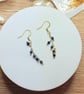 Lapis Lazuli Dangle Earrings, Gold Stainless Steel, Healing Crystal - Image 3