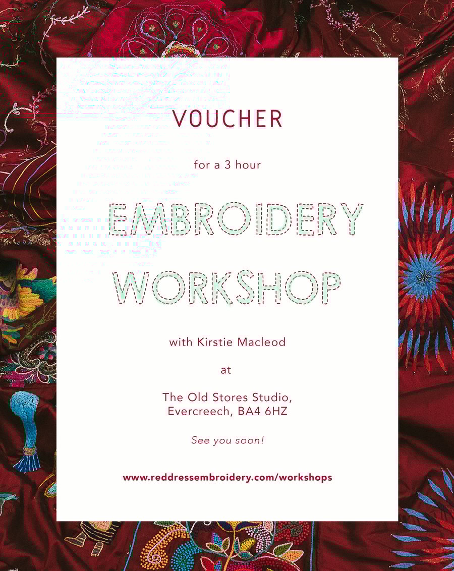 Gift Voucher for Embroidery class