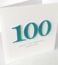 Handmade 100th birthday card - personalised with any age and message - Image 2