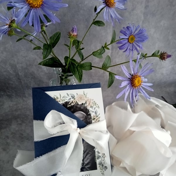 Hand Dyed Silk Ribbon, Ivory Habotai, Bridal Bouquet Ribbon, Cake, Stationery