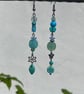 Ella - Aqua Light blue mismatch earrings
