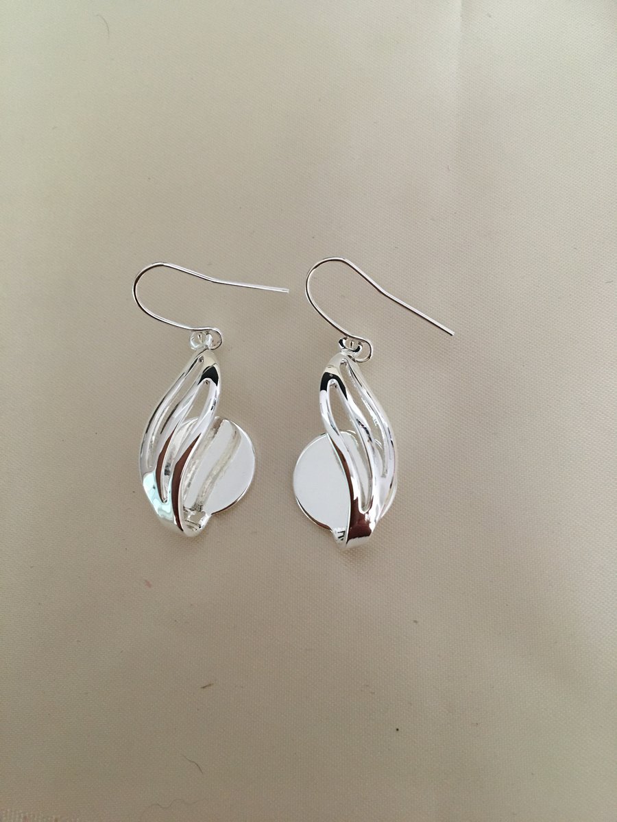 Wave Design Earring Setting - E12