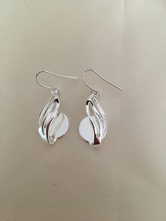 Wave Design Earring Setting - E12