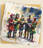 Christmas Carolers Art Card – Premium Festive Greeting Card