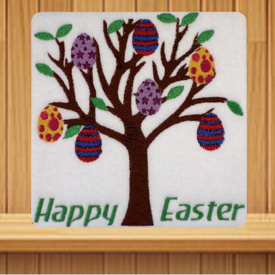 Easter Card. Beautiful, handmade embroidered design