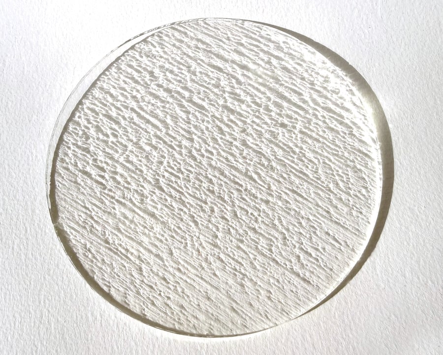 15cm 6 inch clear glass circle Bullseye tekta 90coe glass