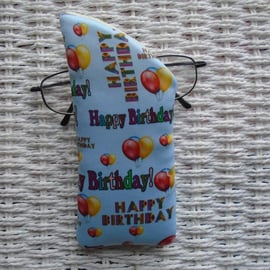 Happy Birthday Glasses Case Lined & Padded 