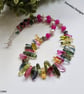 Multicoloured Quartz, Baroque Freshwater Pearl, Pink Jade Necklace  - Image 1