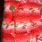 Handknitted baby blanket in Hayfield Baby Blossom chunky wool