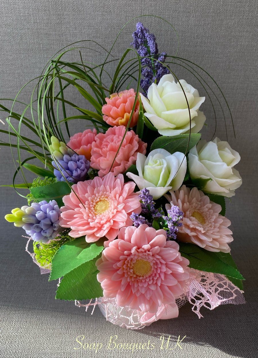 Luxury Vegan Soap Flowers Decoration: Anniversary, Wedding, Birthday Gift Idea