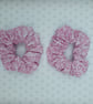 Hair Scrunchies, pair, patterned cotton, large - Image 1