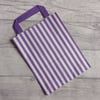 50 Purple & White Striped Paper Carrier Bags 23 x 18 x 8 cm