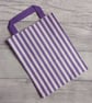 50 Purple & White Striped Paper Carrier Bags 23 x 18 x 8 cm