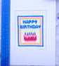 Colorful Embroidered Happy Birthday Card, Unique Textile Greeting Card - Image 7