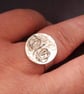Dome ring Spring ring Sterling Silver Ring size O  Hallmarked - Image 2