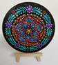 Hand painted multicoloured mandala coaster - Image 1