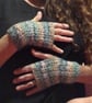 Hand crocheted fingerless gloves 