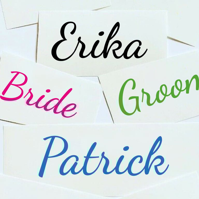 Personalised Refined Name Sticker Vinyl Decal Label Water Bottle Organise