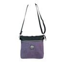 Genuine leather and Harris tweed handbag