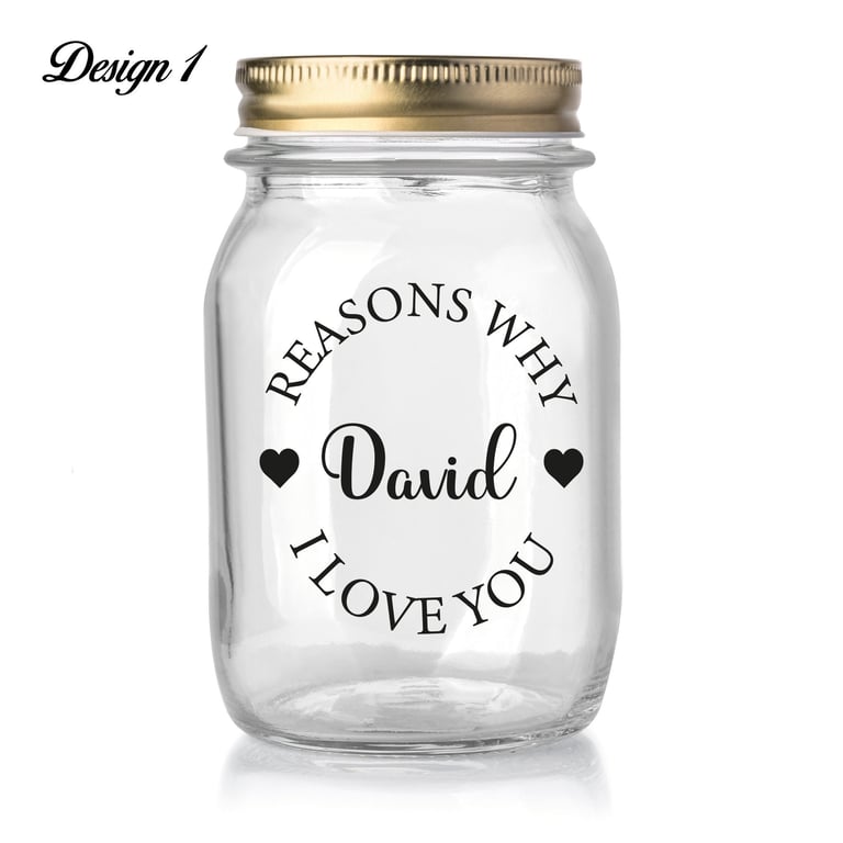 Personalised Valentine's Day Anniversary Jar Sticker