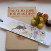  'Ms mousel' Hand drawn and painted bookmark with silk ribbon '