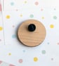 Cute Capybara Wooden Pin Badge 40mm - Motivational Badge - Positivity - Image 2