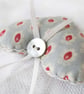 SET OF 3 LAVENDER BAGS - HEART SHAPED HAND EMBROIDERED - Image 3