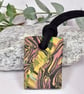 Multi coloured rectangular polmer clay pendant