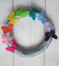 Rainbow Butterflies Hanging Wreath Decoration - Image 5