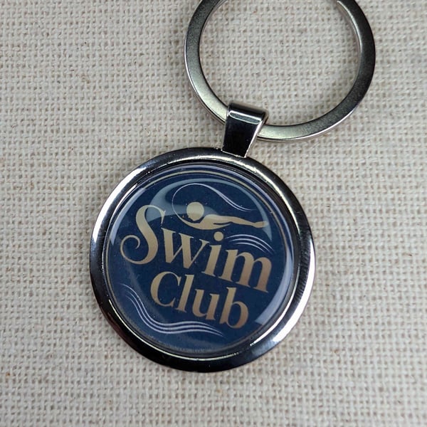 Swim Club - Swimmer Keyring - Large Resin Finished Keychain